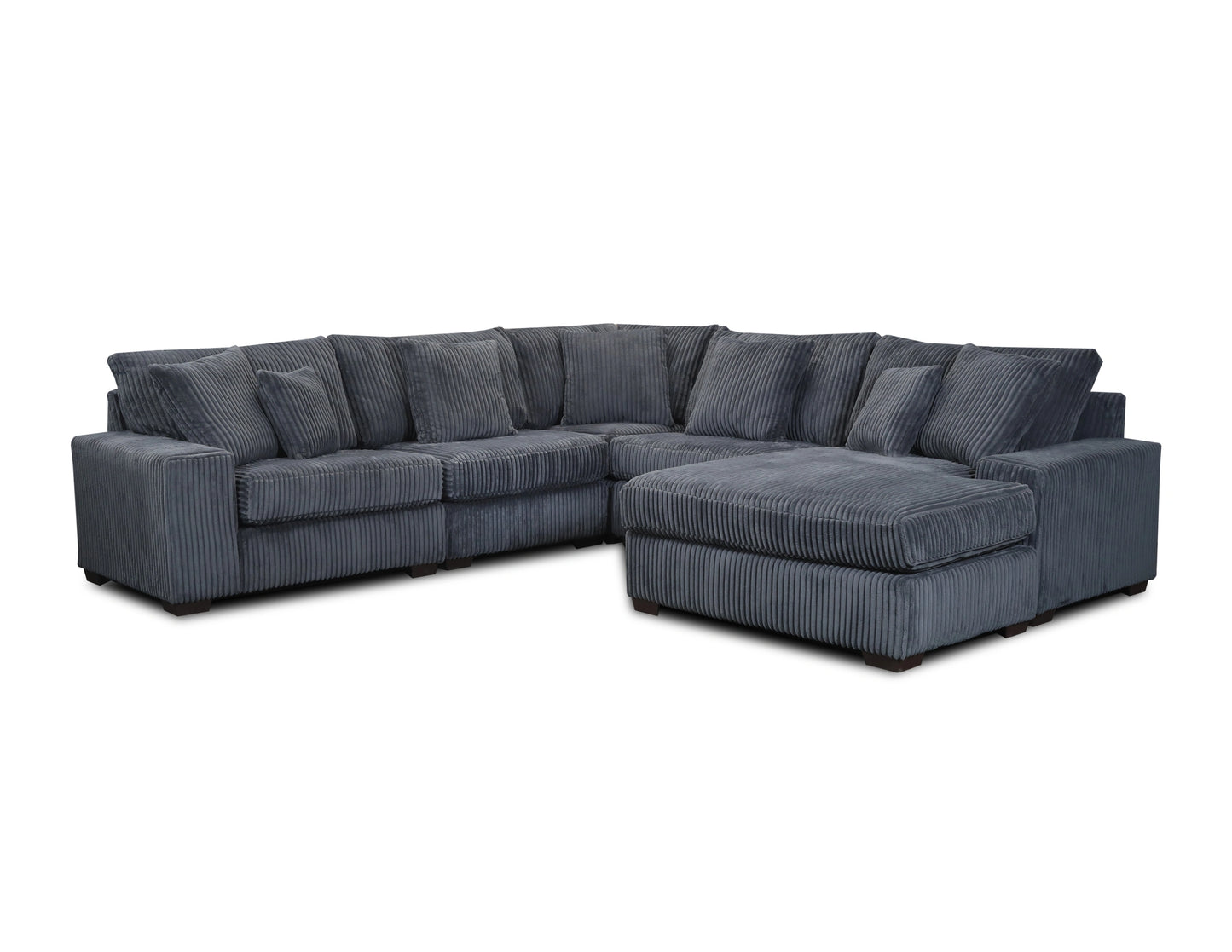 LIBBY 5PC CHARCOAL SECTIONAL (RAF CHAISE)