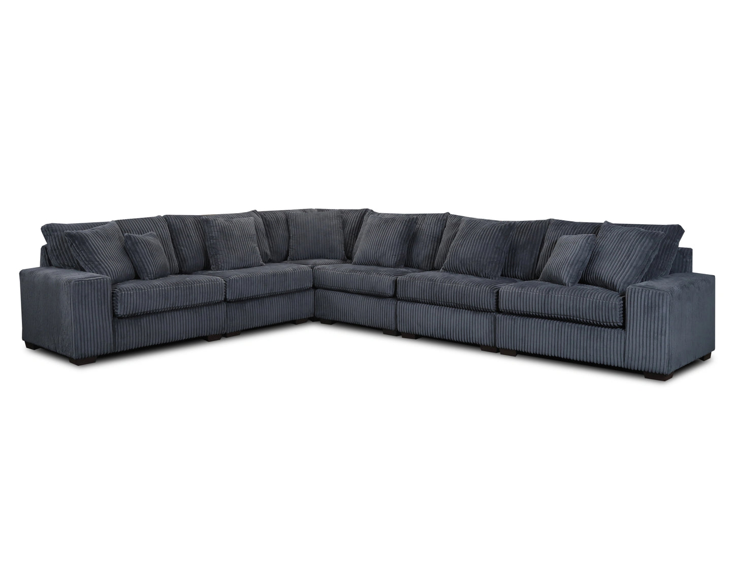 LIBBY CHARCOAL 6PC SECTIONAL (A)