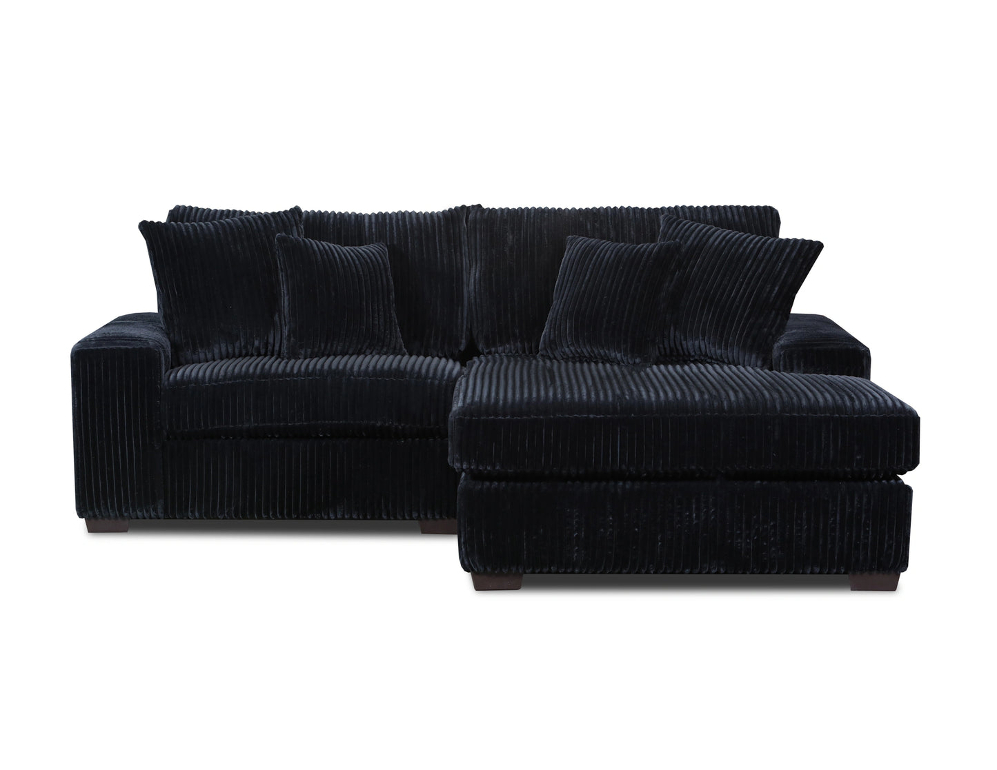 Libby 2 PC Sectional RAF Chaise (Black)