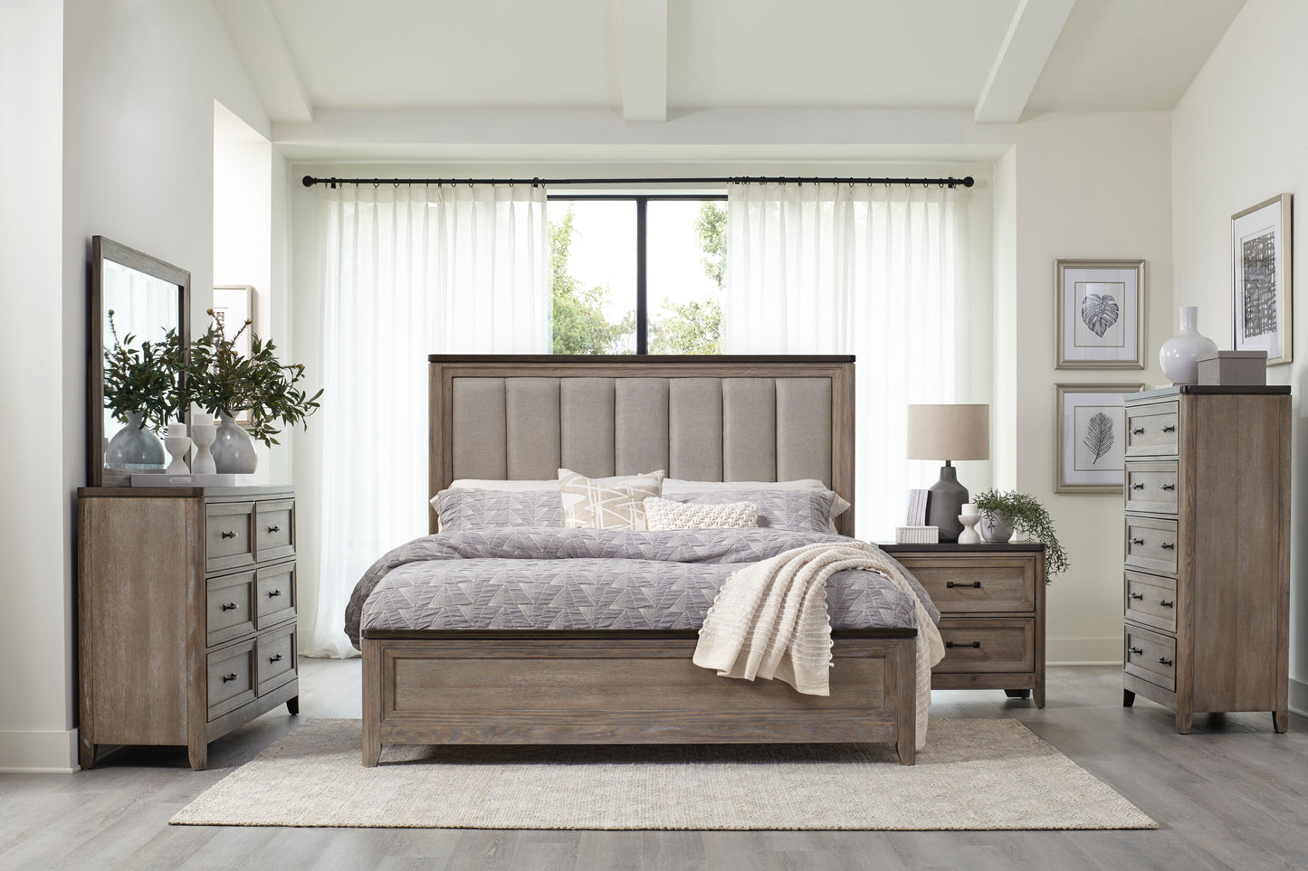 NEWELL COLLECTION KING 4 PC BEDROOM SET (B,D,M,N)