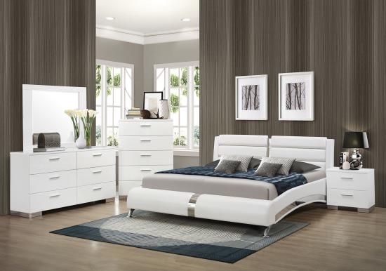 Jeremaine 4-piece Queen Bedroom Set White (B,D,M,N)