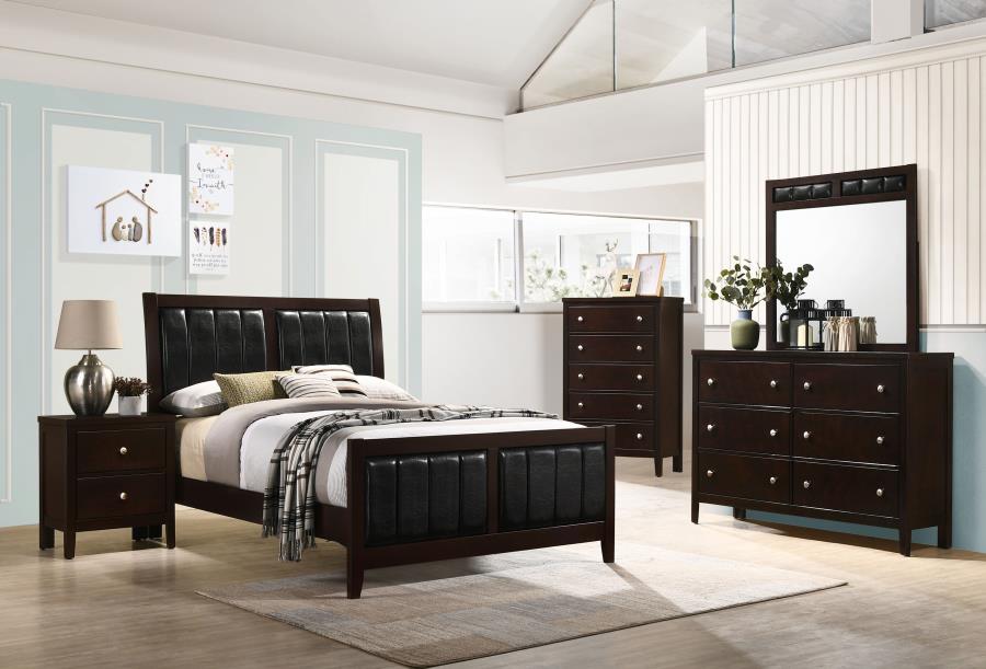 Carlton 4-piece Full Bedroom Set Cappuccino (B,D,M,N)