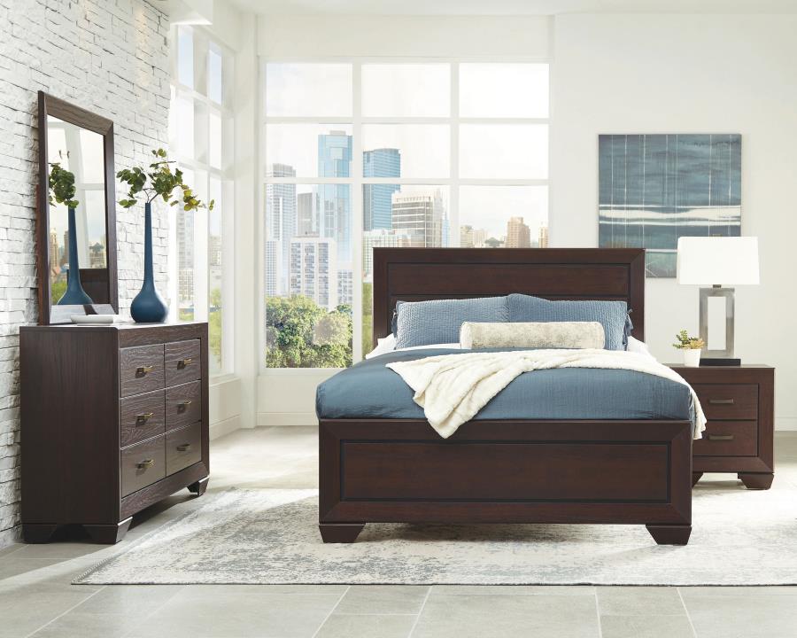 Kauffman 4-piece Queen Bedroom Set Dark Coco