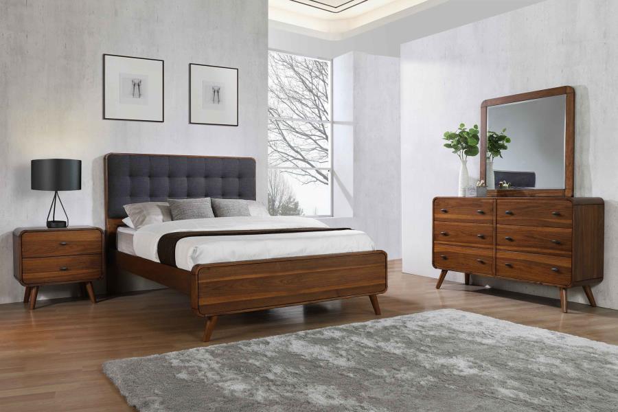 Robyn 4-piece Full Bedroom Set Dark Walnut (B,D,M,N)