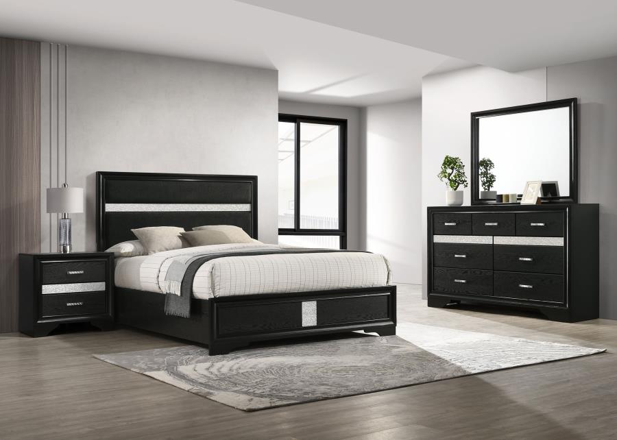 Miranda 4-piece Full Bedroom Set Black (B,D,M,N)