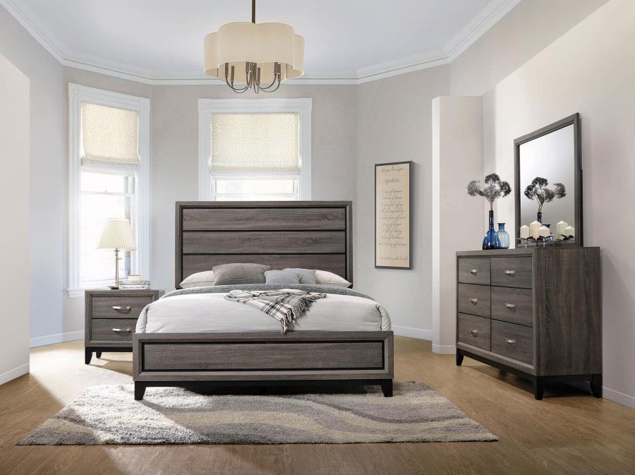 Watson 4-piece Queen Bedroom Set Grey Oak (B,D,M,N)