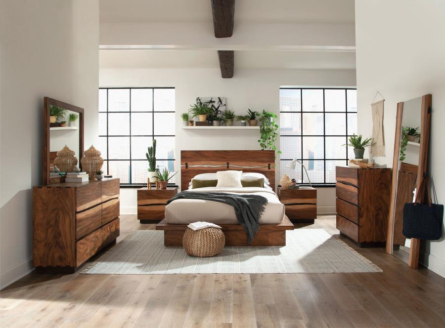 Winslow 4-piece Queen Bedroom Set Smokey Walnut (B,D,M,N)