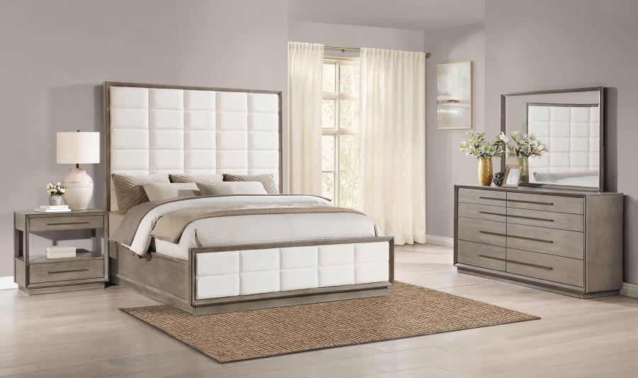 Durango 4-piece Queen Bedroom Set Washed Oak (B,D,M,N)