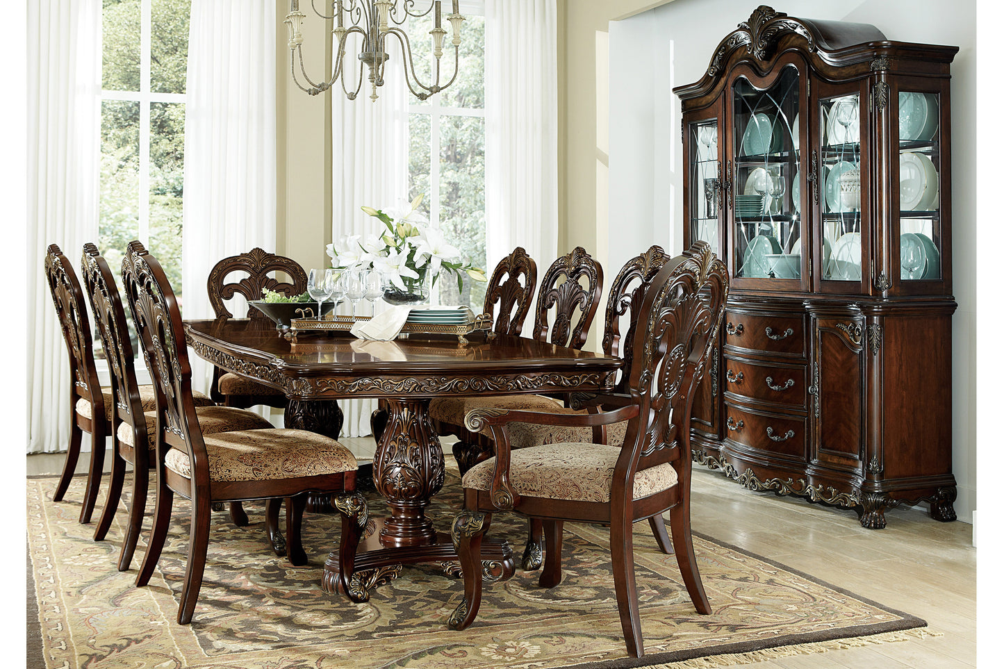 DERYN PARK COLLECTION 9 PC DINING SET