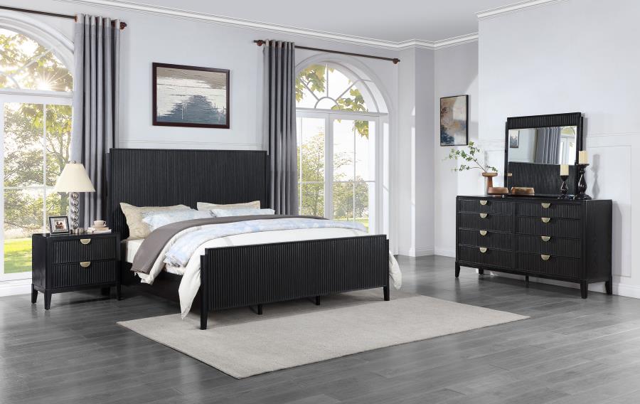 Brookmead 4-piece Eastern King Bedroom Set Black (B,D,M,N)