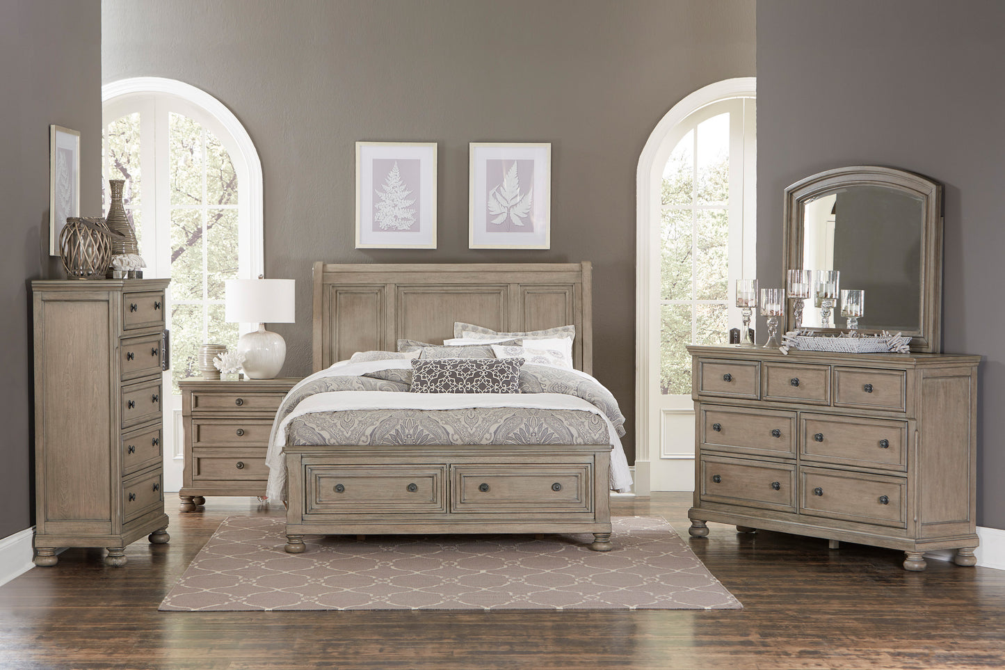 BETHEL COLLECTION QUEEN 4 PC BEDROOM SET W/STORAGE (B,D,M,N)