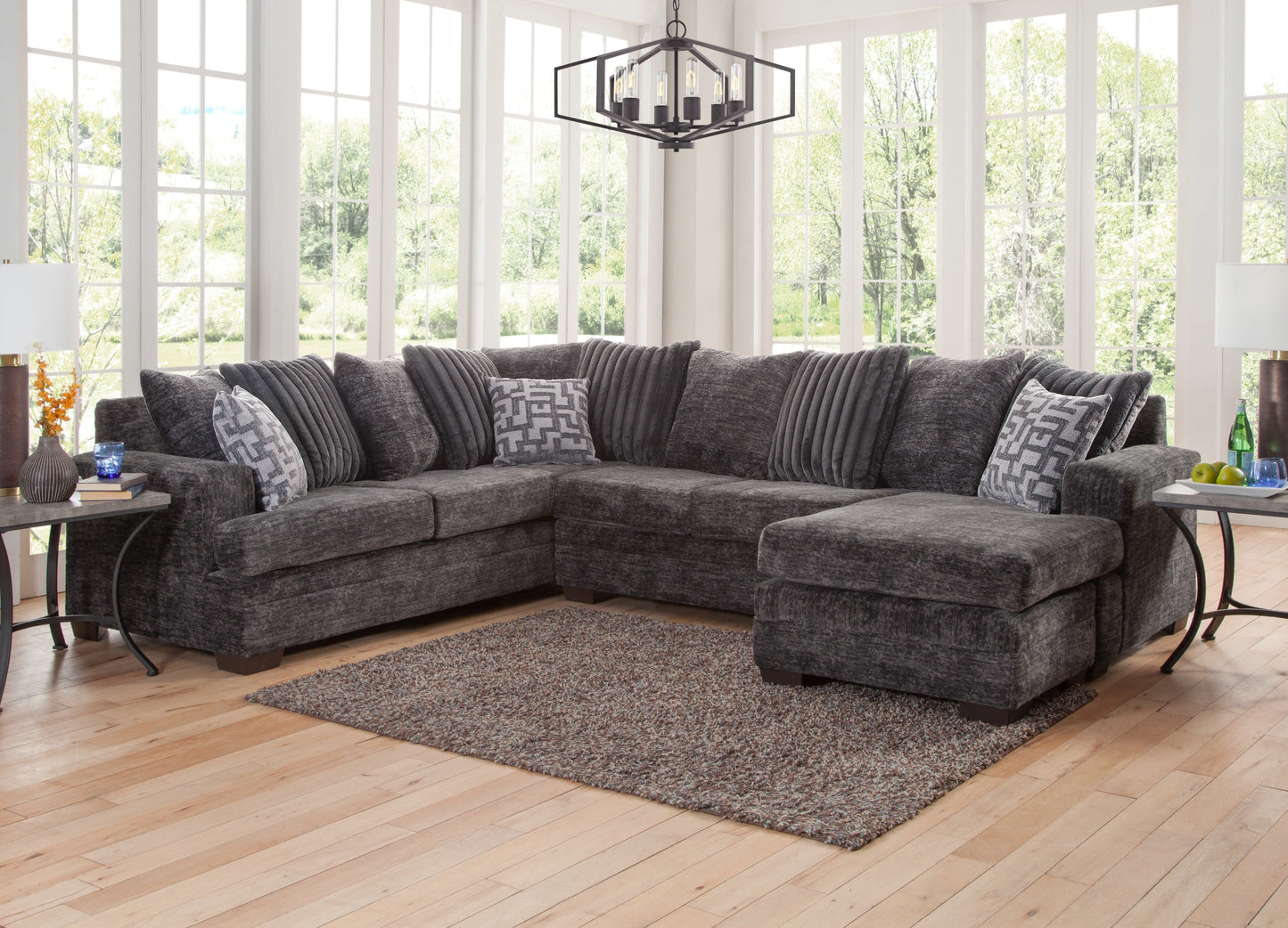 LARGE GALACTIC CHARCOAL SECTIONAL