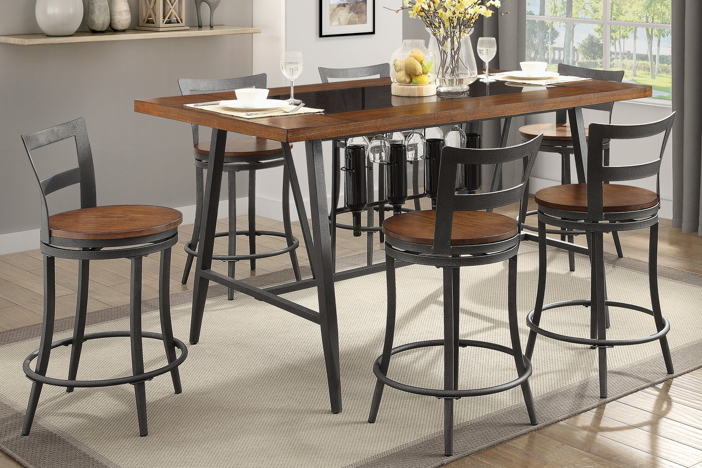 SELBYVILLE COLLECTION 7 PC COUNTER HEIGHT DINING SET