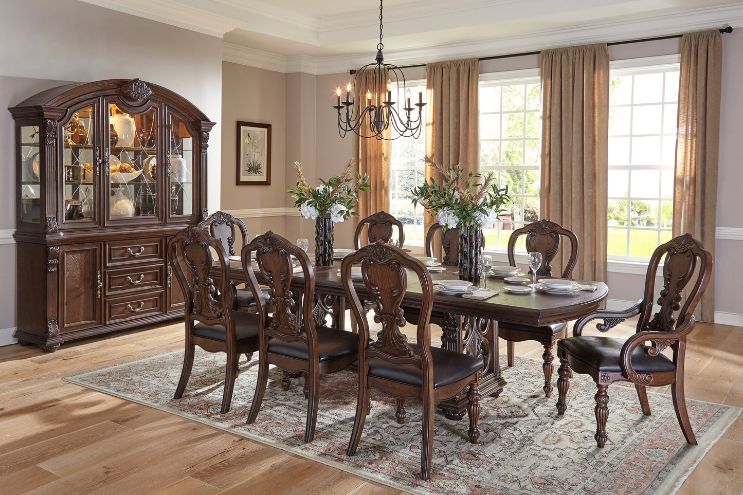 BERGEN COLLECTION 9 PC DINING SET