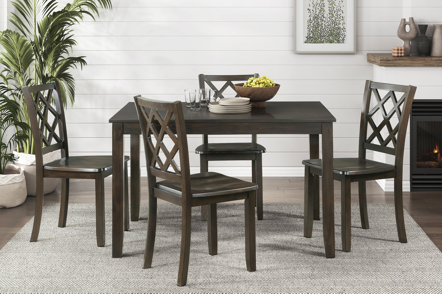 ASTORIA COLLECTION CHARCOAL 5 PC DINING SET