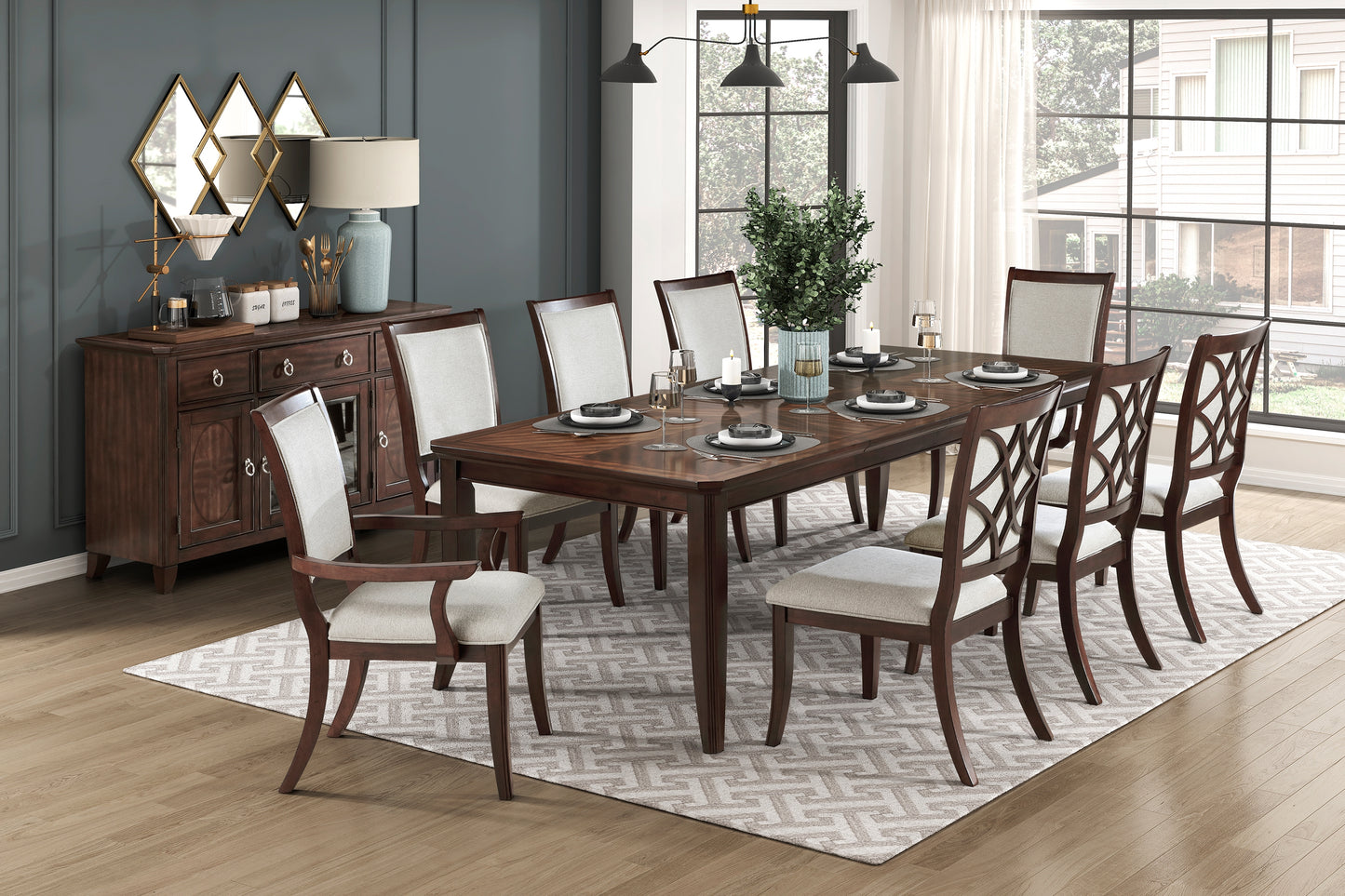 CLAYMONT COLLECTION 9PC DINING SET