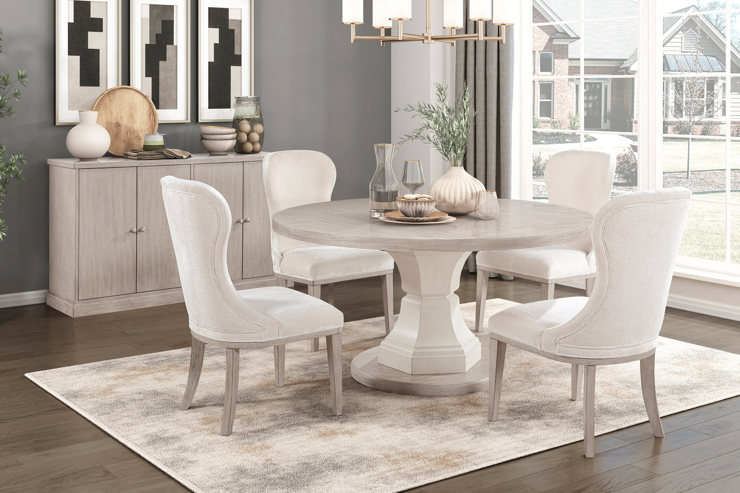 LOFTON COLLECTION 5PC ROUND DINING SET