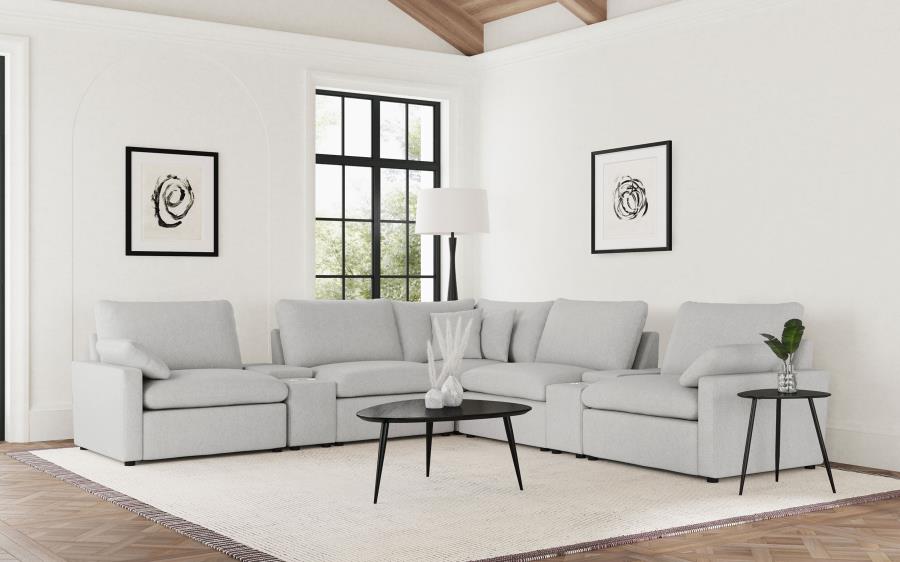 Collins 7-piece Modular Power Reclining Sectional Grey (Coming soon!)
