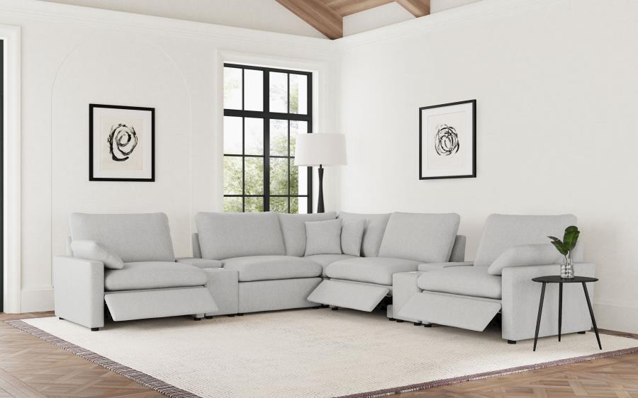 Collins 7-piece Modular Power Reclining Sectional Grey (Coming soon!)