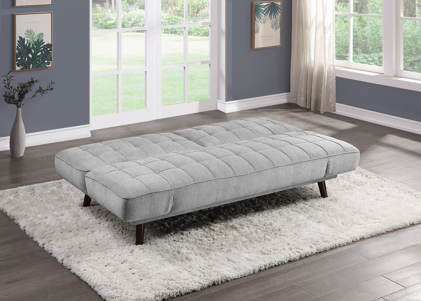 DRIGGS COLLECTION ELEGANT LOUNGER SILVER GRAY