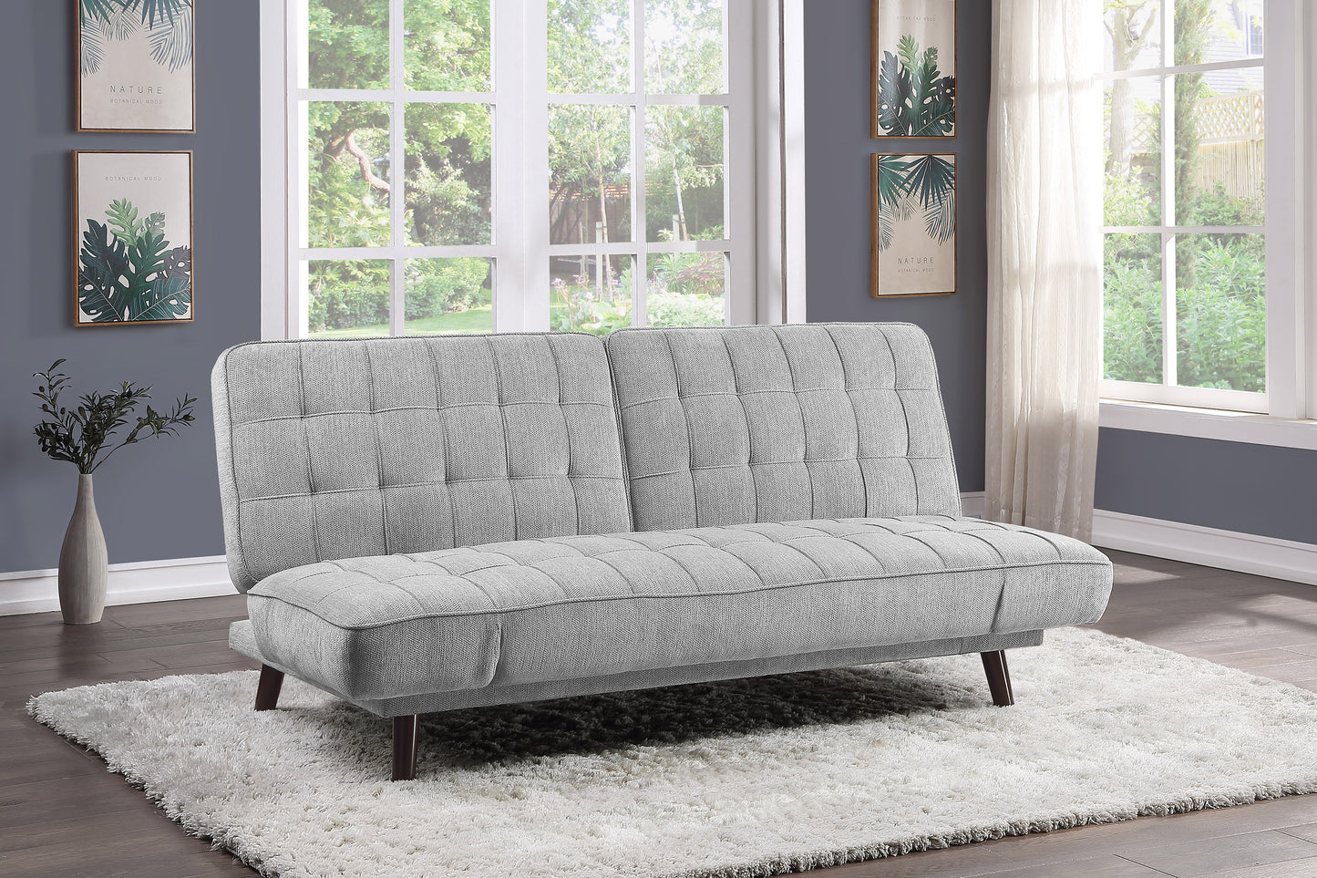 DRIGGS COLLECTION ELEGANT LOUNGER SILVER GRAY