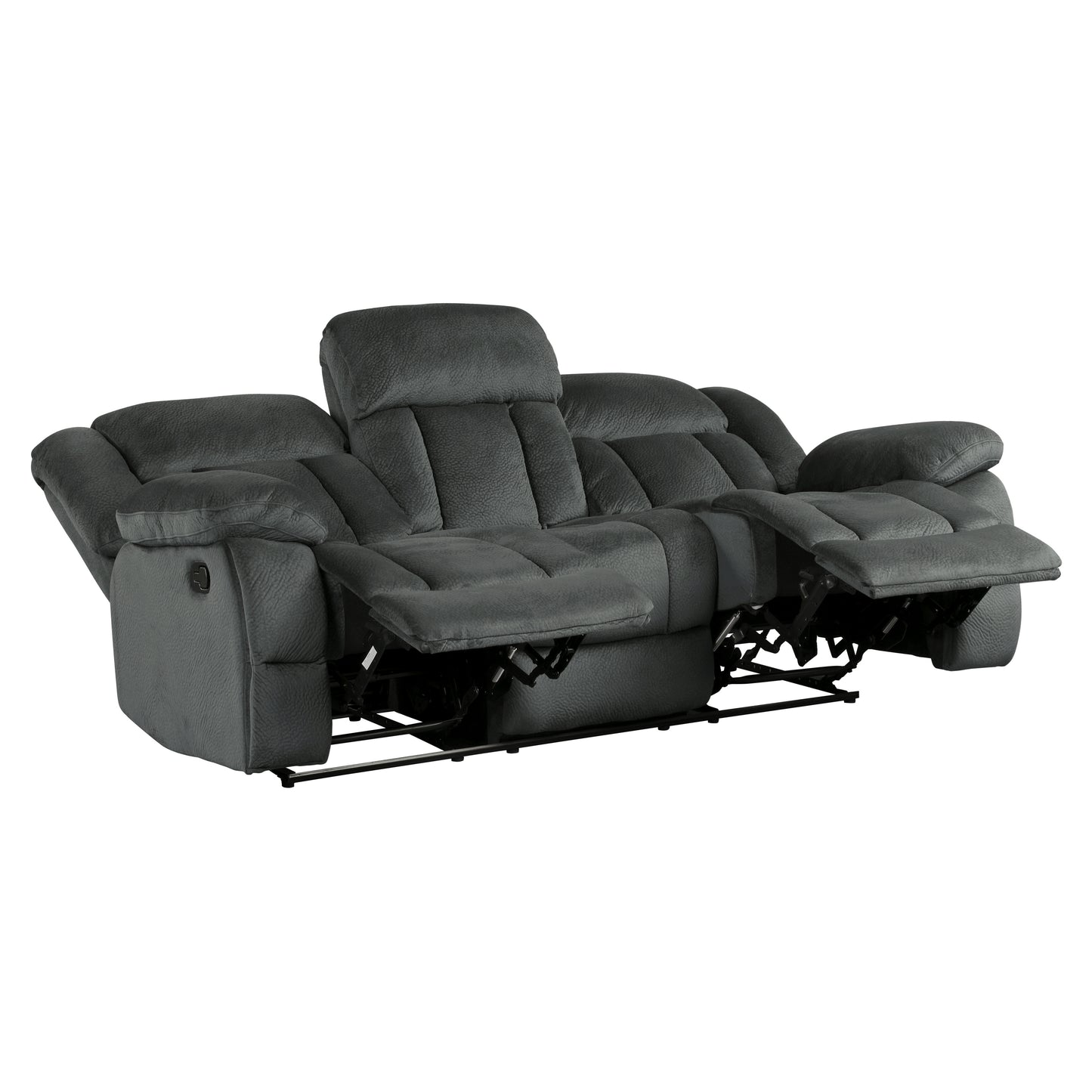 LAURELTON COLLECTION CHARCOAL DUAL RECLINING SOFA
