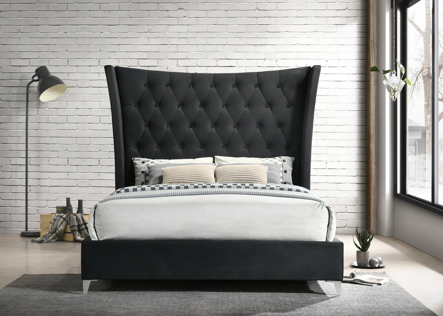 EMERALD BLACK KING SIZE BED FRAME