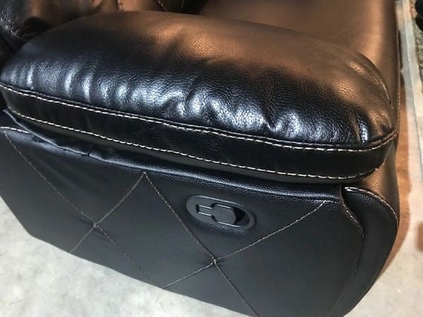 #6238 BLACK RECLINING SECTIONAL