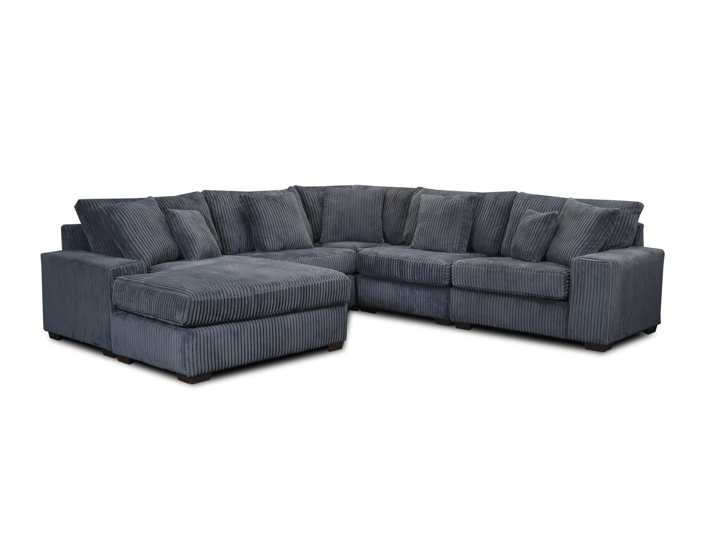 LIBBY 5PC CHARCOAL SECTIONAL (LAF CHAISE)