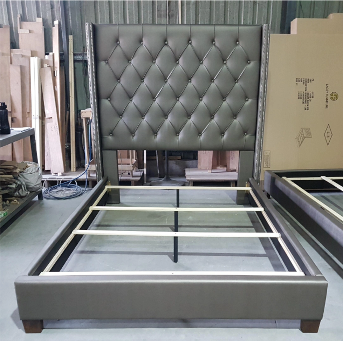 MARGARET CHAMPAGNE QUEEN BED FRAME