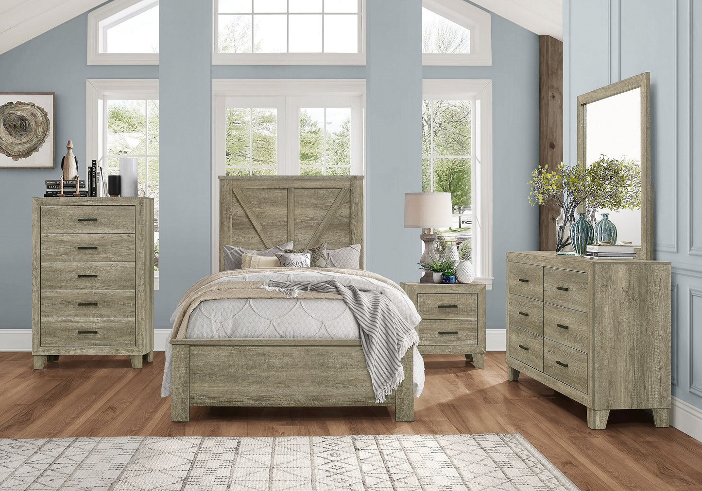 TWIN 4 PC BEDROOM SET (B,D,M,N)