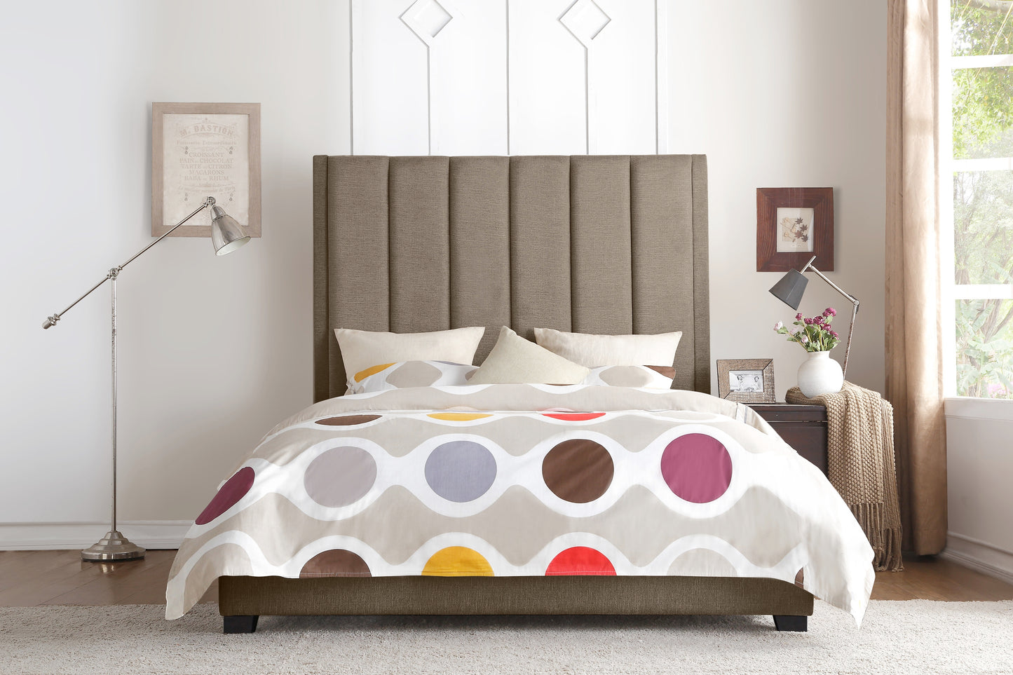 NEWMAN COLLECTION QUEEN BED FRAME BROWN