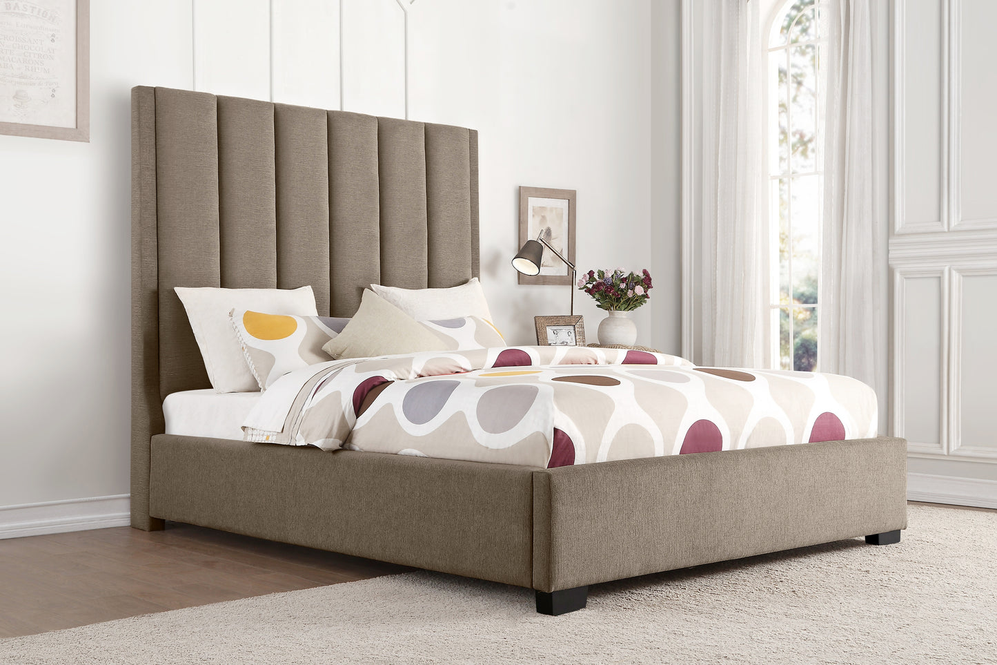 NEWMAN COLLECTION QUEEN BED FRAME BROWN