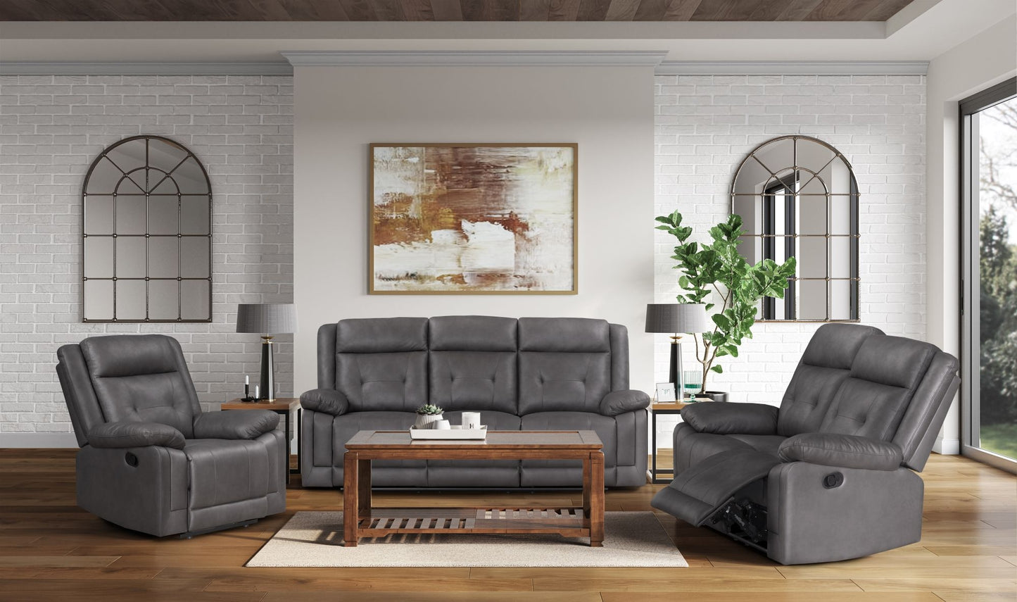 DOOLY COLLECTION 3PC SOFA, LOVE AND CHAIR GRAY