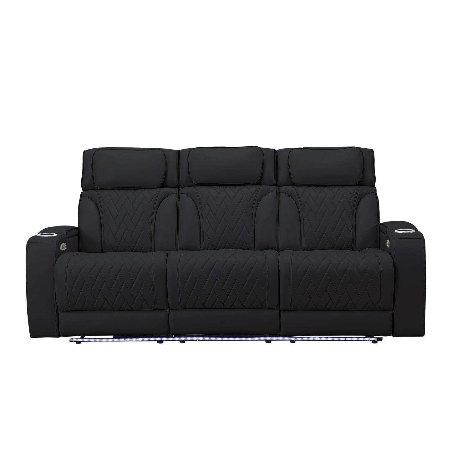 RITZY COLLECTION POWER RECLINING SOFA BLACK