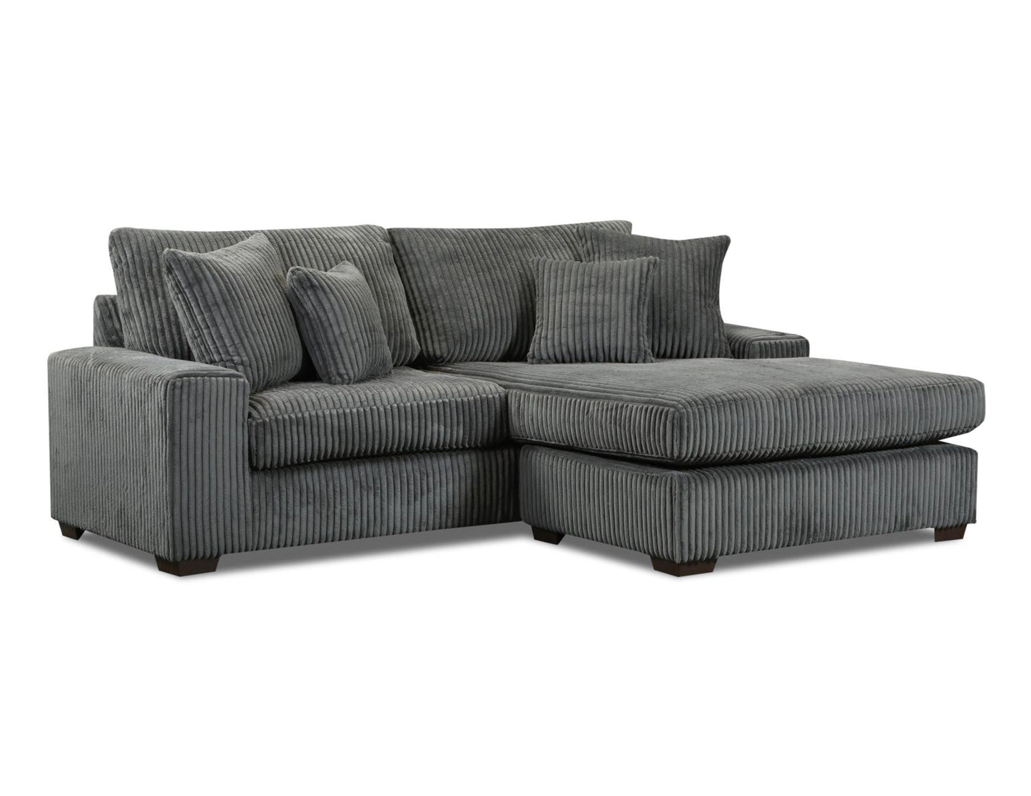 LIBBY CHARCOAL 2PC SECTIONAL