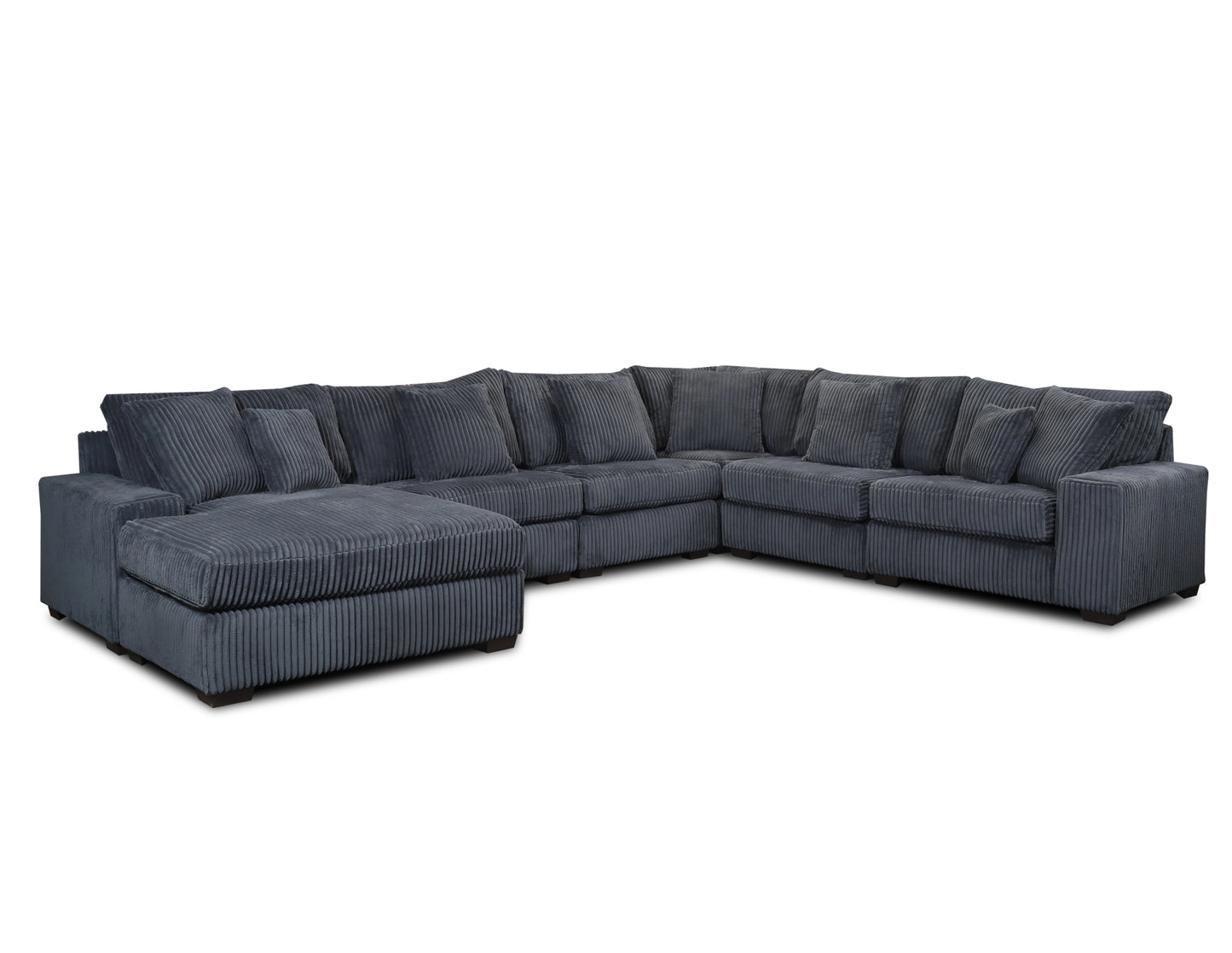 LIBBY CHARCOAL 6PC SECTIONAL (LAF CHAISE)