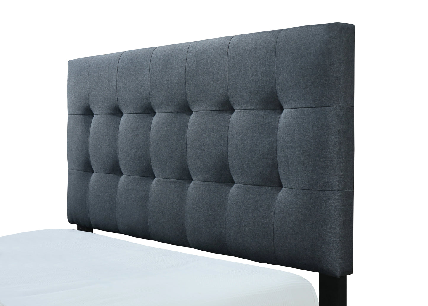 KING PATRICK CHARCOAL BED FRAME 57" HB