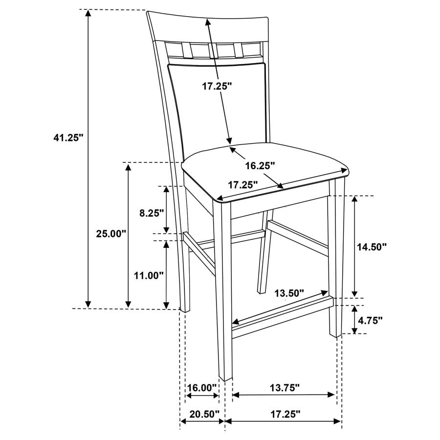 Gabriel 9-piece Square Counter Height Dining Set Cappuccino