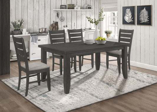 Dalila 5-piece Rectangular Dining Table Set Gray