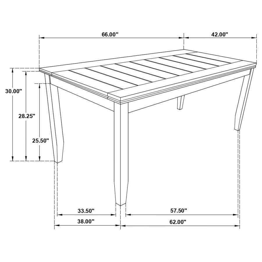 Dalila 5-piece Rectangular Dining Table Set Gray