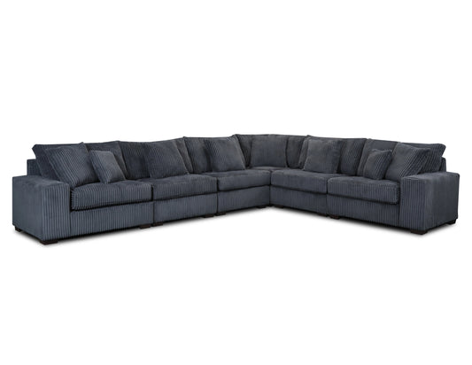 LIBBY CHARCOAL 6PC SECTIONAL (B)