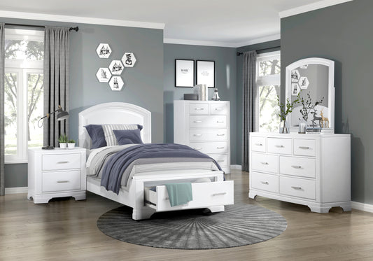 HUDSON COLLECTION TWIN PLATFORM/STORAGE 4PC BEDROOM SET (B,D,M,N)