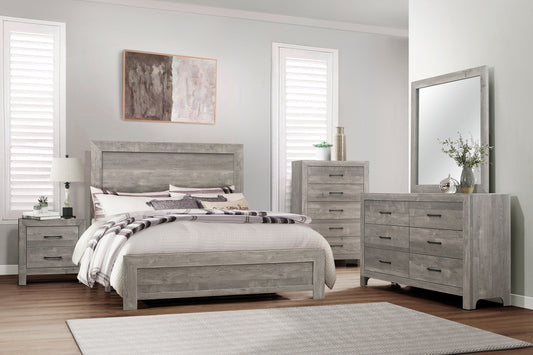 CORBIN COLLECTION FULL 4PC BEDROOM SET GRAY (B,D,M,N)