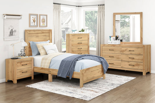 CORBIN COLLECTION TWIN 4PC BEDROOM SET NATURAL (B,D,M,N)