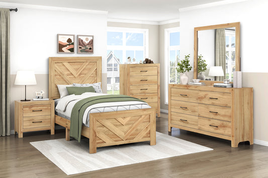 CORBIN COLLECTION TWIN 4PC BEDROOM SET NATURAL (B,D,M,N)