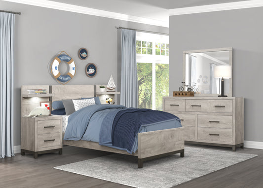 ZEPHYR COLLECTION TWIN 7PC WALL BED BEDROOM SET (B,D,M,2N,2P)