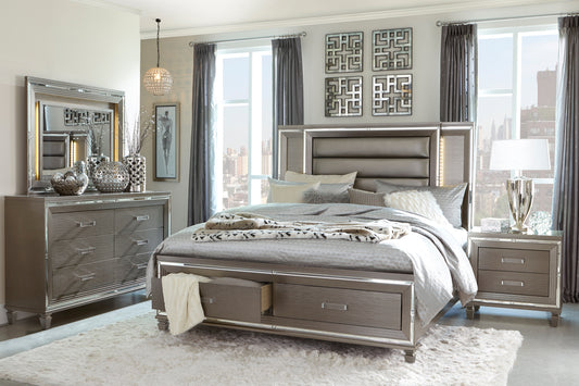 TAMSIN COLLECTION QUEEN 4 PC BEDROOM SET W/STORAGE (B,D,M,N)