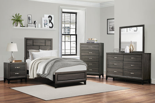 DAVI COLLECTION TWIN 4PC BEDROOM SET (B,D,M,N)