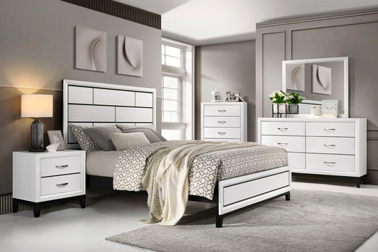 DAVI COLLECTION QUEEN 4 PC BEDROOM SET (B,D,M,N)